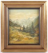 SCHAAF, H. (Maler M.20.Jh.), "Alpenlandschaft", Öl/Malkarton, 24 x 20, unten rechts signiert und "