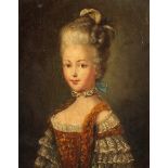 PORTRAITMALER WOHL 18.JH., "Marie-Antoinette von Österreich-Lothringen", Öl/Lwd., 42,5 x 34,
