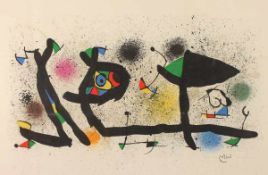 MIRO, Joan, "Sculptures", Original-Farblithografie/Arches, 47 x 60,5, 1974, WV Mourlot 950,