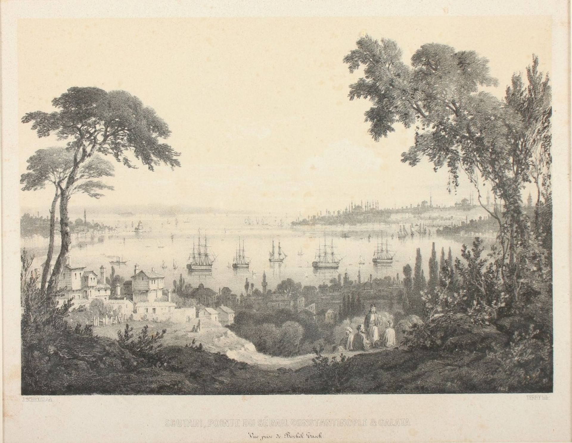 VIER ANSICHTEN ORIENT UND ÄGYPTEN, Lithografien, ca. 23 x 33, um 1840, R. - Bild 4 aus 5