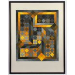 VASARELY, Victor, "o.T.", Farbserigrafie, 47 x 39, nummeriert 134/200, handsigniert, R.