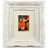 BOTERO, Fernando, "Der Tanz", Multiple (Kunstpostkarte, Offset), ca.15 x 12, handsigniert, 1970, R.