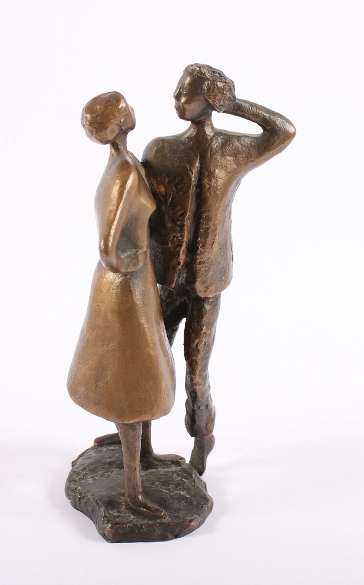 MAIZIERE, Eva de, "Paar", Bronze, H 18, unter dem Boden signiert und nummeriert 1/6 - Bild 2 aus 4