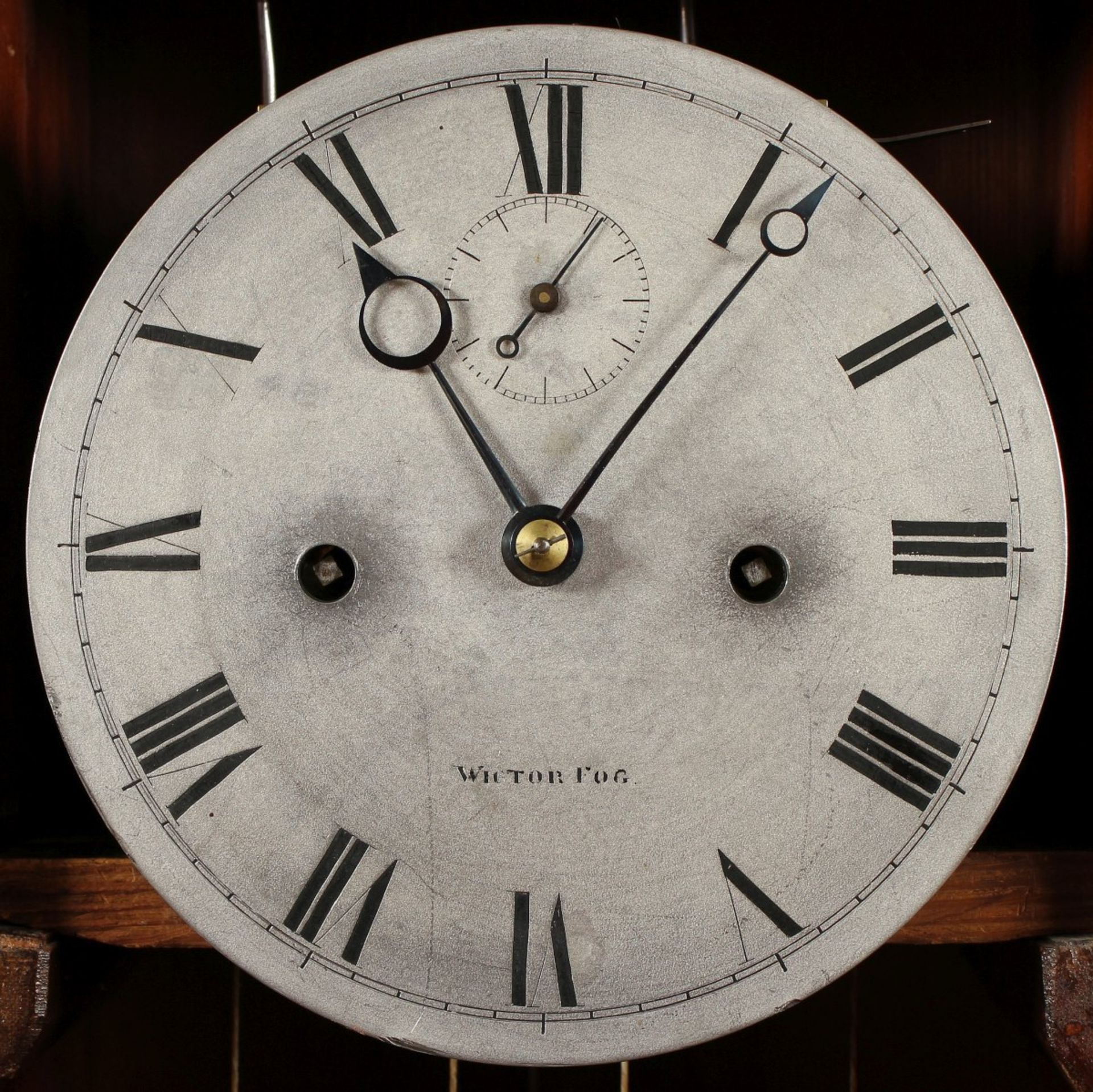 SELTENE BIEDERMEIER-STANDUHR, Braket Clock in Mahagonigehäuse auf Unterschrank, Werk mit separater - Bild 6 aus 6