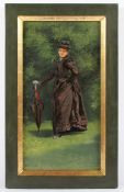 SAINTON, Charles Prosper (1861-1914), "The morning walk", Öl/Holz, 48,5 x 25,5, unten links signiert