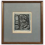 KAUS, Max, "Apollon", Original-Farbholzschnitt, 19 x 17,5, nummeriert 193/200, handsigniert und