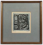 KAUS, Max, "Apollon", Original-Farbholzschnitt, 19 x 17,5, nummeriert 193/200, handsigniert und