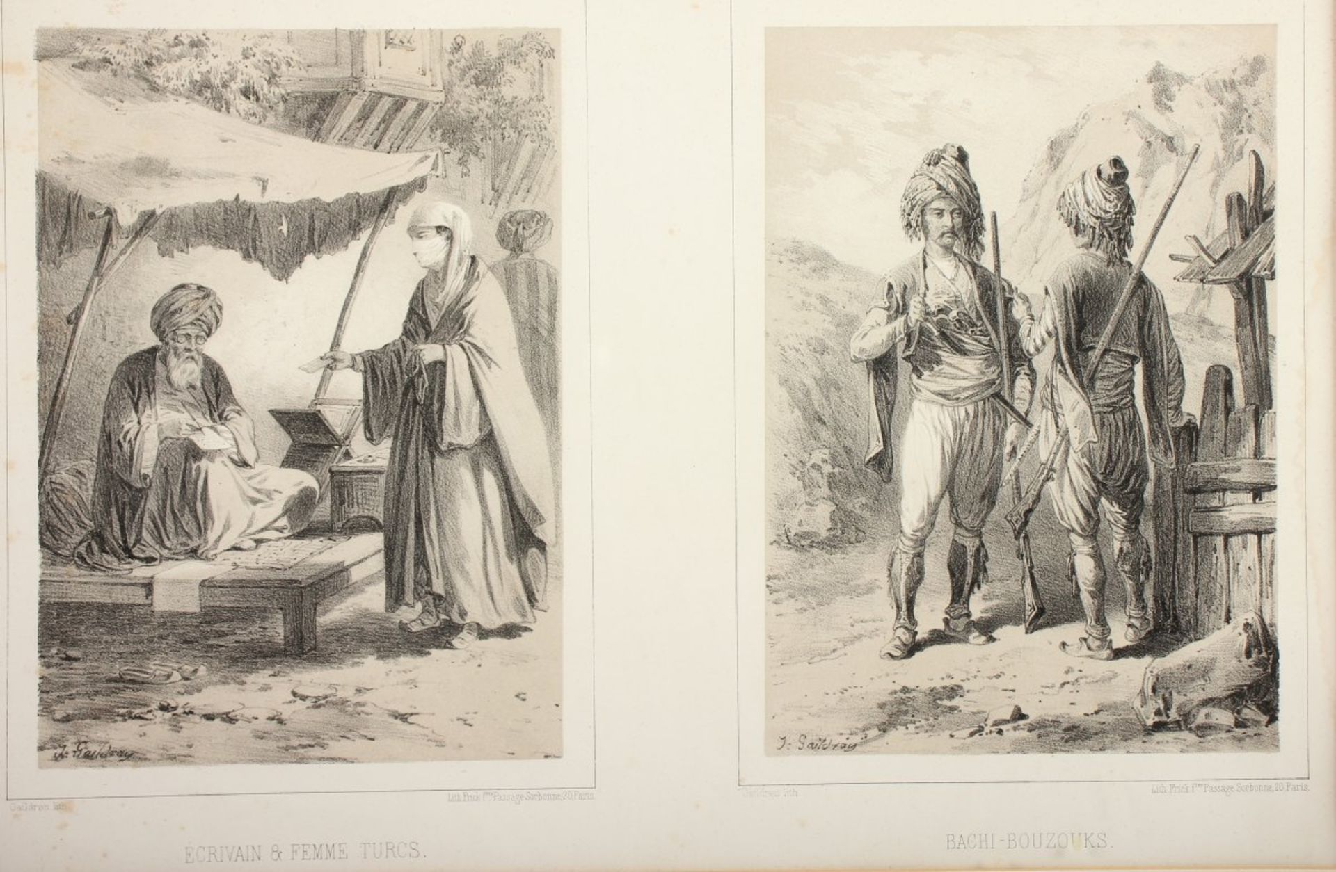 VIER ANSICHTEN ORIENT UND ÄGYPTEN, Lithografien, ca. 23 x 33, um 1840, R. - Bild 2 aus 5
