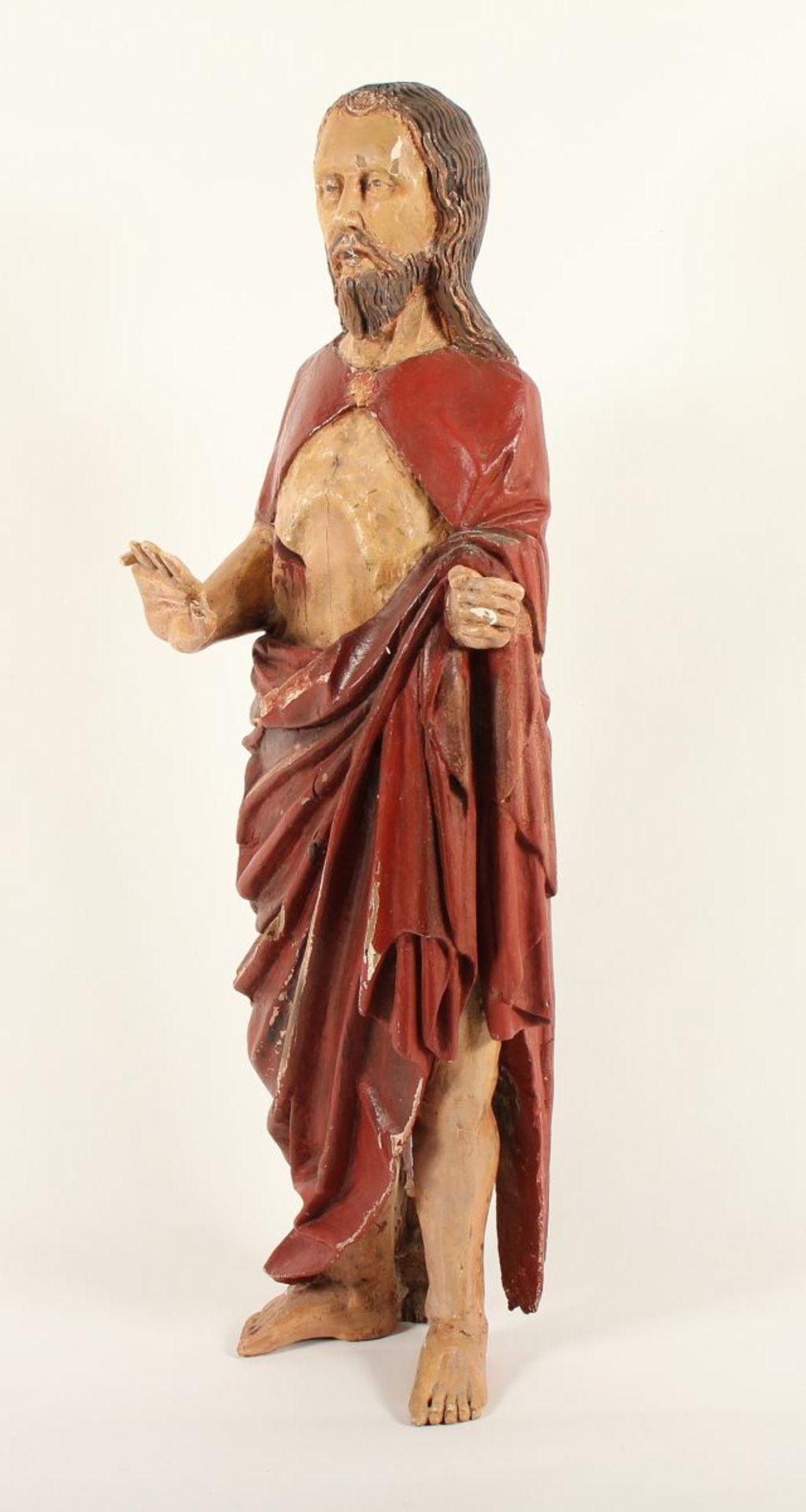 ECCE HOMO, Holzfigur, geschnitzt, innen ausgehöhlt, H 100, besch., rest., DEUTSCH, 19.Jh. - Bild 2 aus 5