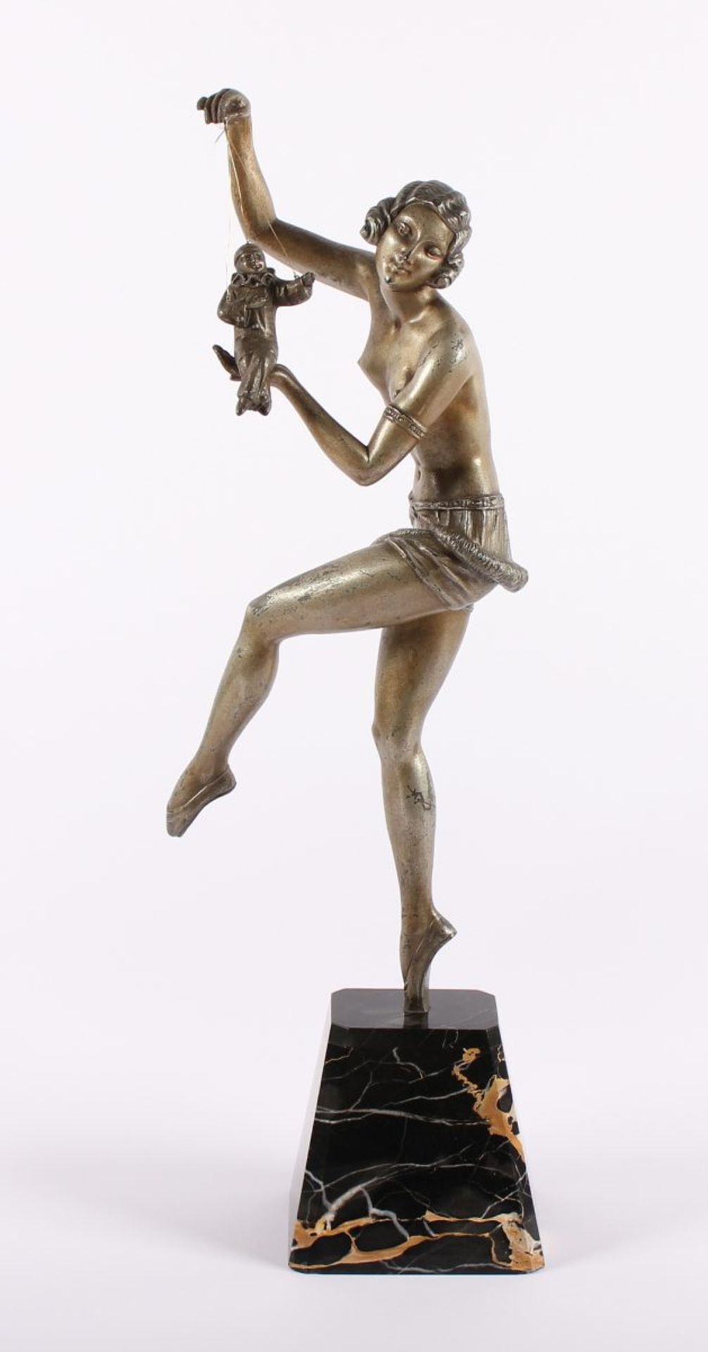 BOURAINE, Marcel André, zugeschrieben, "Marionettenspielerin", Régule, bronziert, H 44,5,