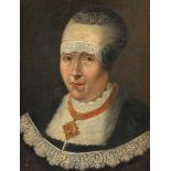 PORTRAITMALER DES 17.JH., "Bildnis der Maria Eleonora von Brandenburg, Witwe von König Gustav