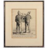 DAUMIER, Honoré, "Dis donc nous sommes plus avancés", Lithografie, ca. 24 x 21, aus Charivari, um