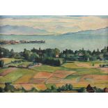 MECHLEN, Paul (1888-1961), "Blick auf Lindau und den Bodensee", Öl/Lwd., 51 x 70, unten rechts