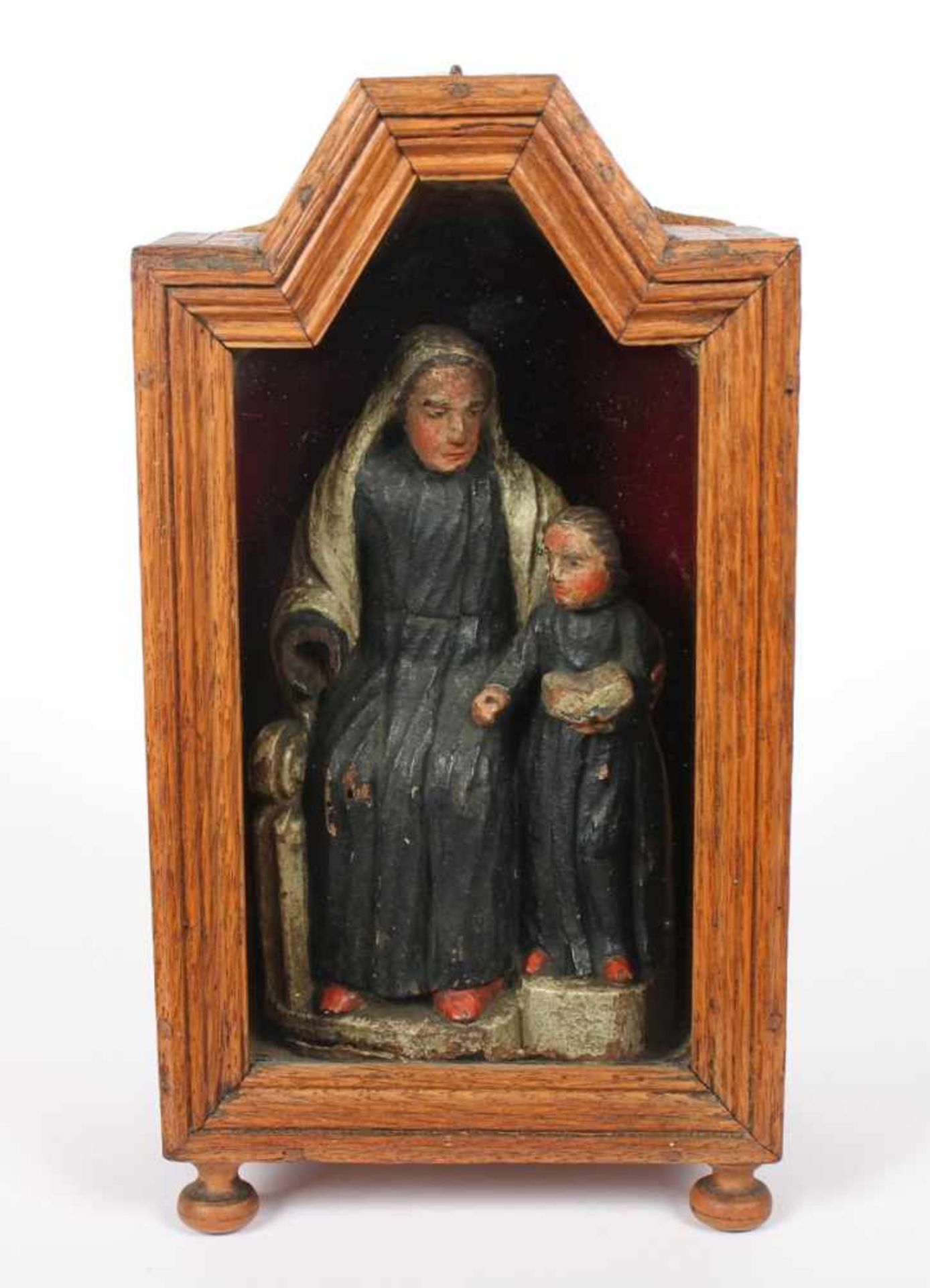 DEUTSCHER BILDFSCHNITZER, (tätig in Arnsberg um 1790-1800), "Anna mit Maria", Holz, in kleinem