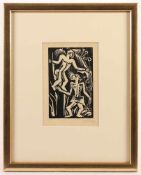 PECHSTEIN, Max, "Eingeborenenpaar bei der Ernte", Original-Holzschnitt, 17,5 x 11, 1917, seltener