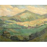 DAUMERIE, Georges (1879-1955), "Blick auf Urrugne", Öl/Lwd., 40 x 50, unten rechts signiert, verso