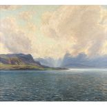 NONN, Carl, "Blick in den Björnefjord in Norwegen", Öl/Lwd., 116 x 126, unten rechts signiert, verso