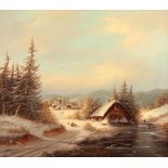 VERNEULEN (Niederlande 20.Jh.), "Winterlandschaft", Öl/Lwd., 70 x 80, unten rechts signiert, R.