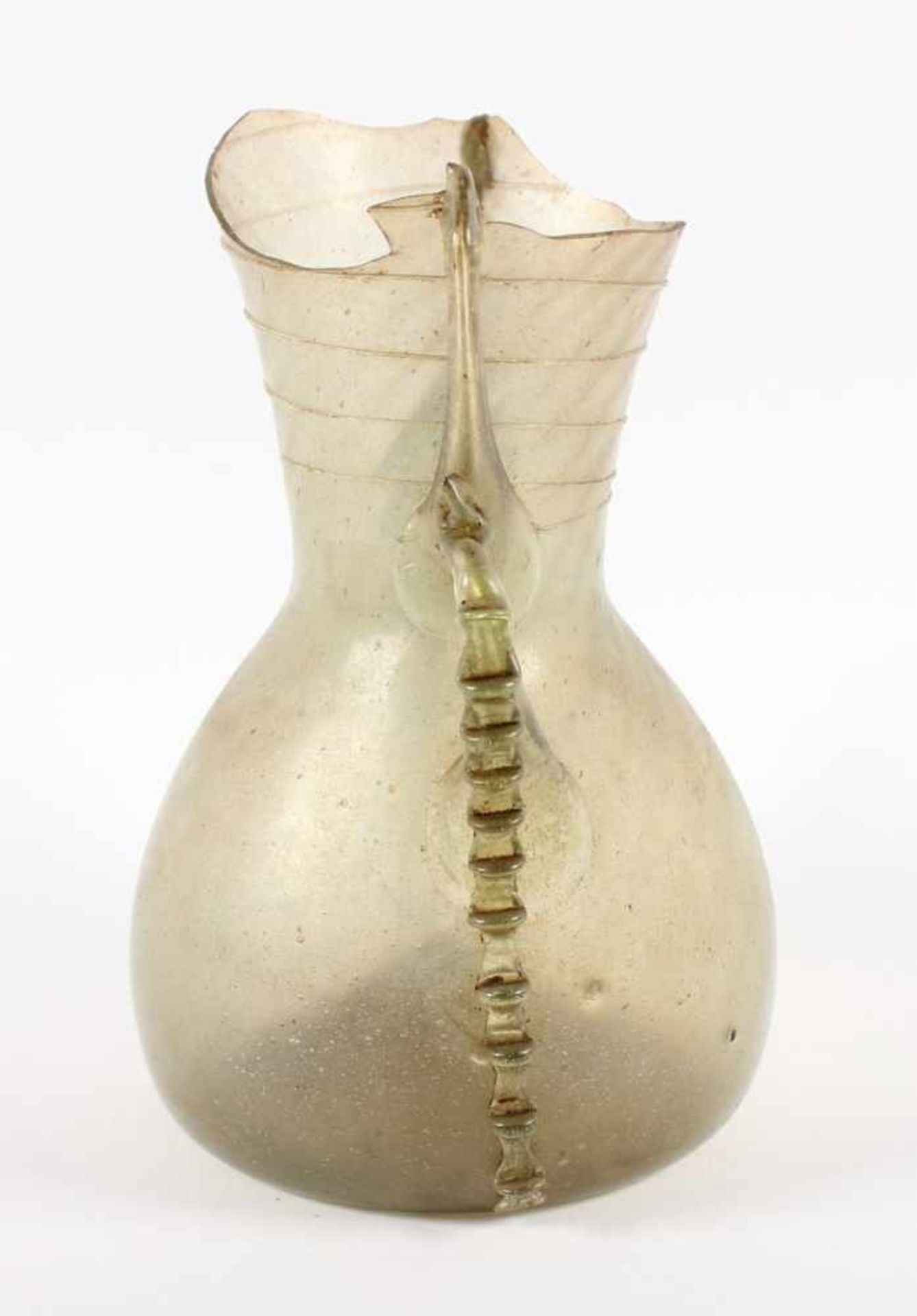 VASE, grünes Glas, besch., H 17, RÖMISCH, ca.1.Jh.n.Chr. Provenienz: Privatsammlung Aachen seit - Bild 2 aus 4