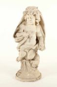 GARTENFIGUR, "Putto", Sandsteinguss, H 70, leicht besch., 20.Jh.