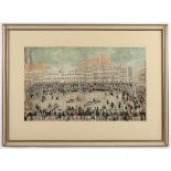 MÜNCHEN, "Das Ringrennen auf dem Schrannenplatz", kolorierter Stich, 34 x 55, wohl aus der Folge: