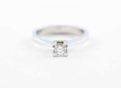 SOLITÄRRING, 750/ooo Weißgold, Brillant von ca. 0,24ct., RG 53, 4,2g