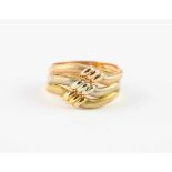 RING, 750/ooo Gelbgold, Rotgold und Weißgold, RG 56, 3,5g