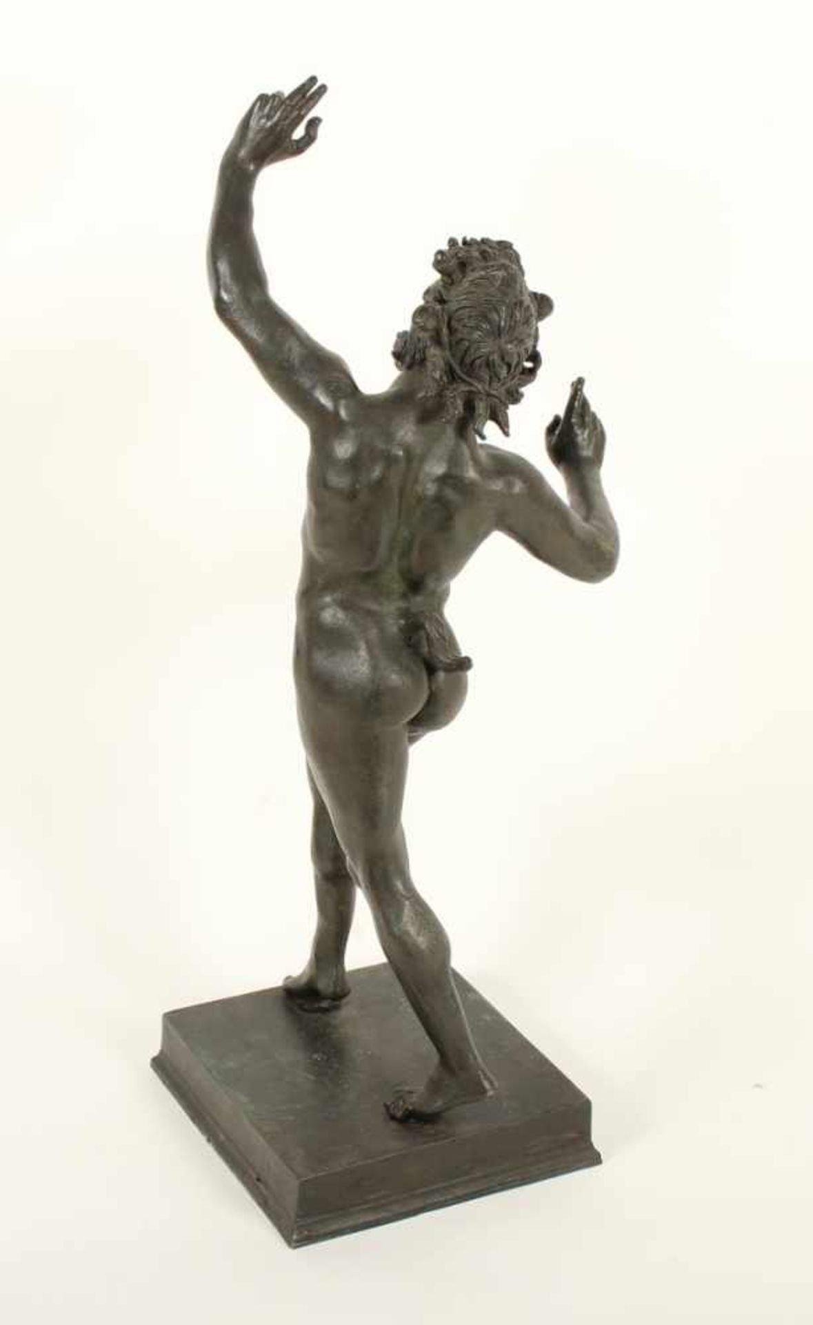 TANZENDER FAUN VON POMPEJI, Bronze, H 82, min.läs., ITALIEN, wohl 19.Jh. - Bild 3 aus 3