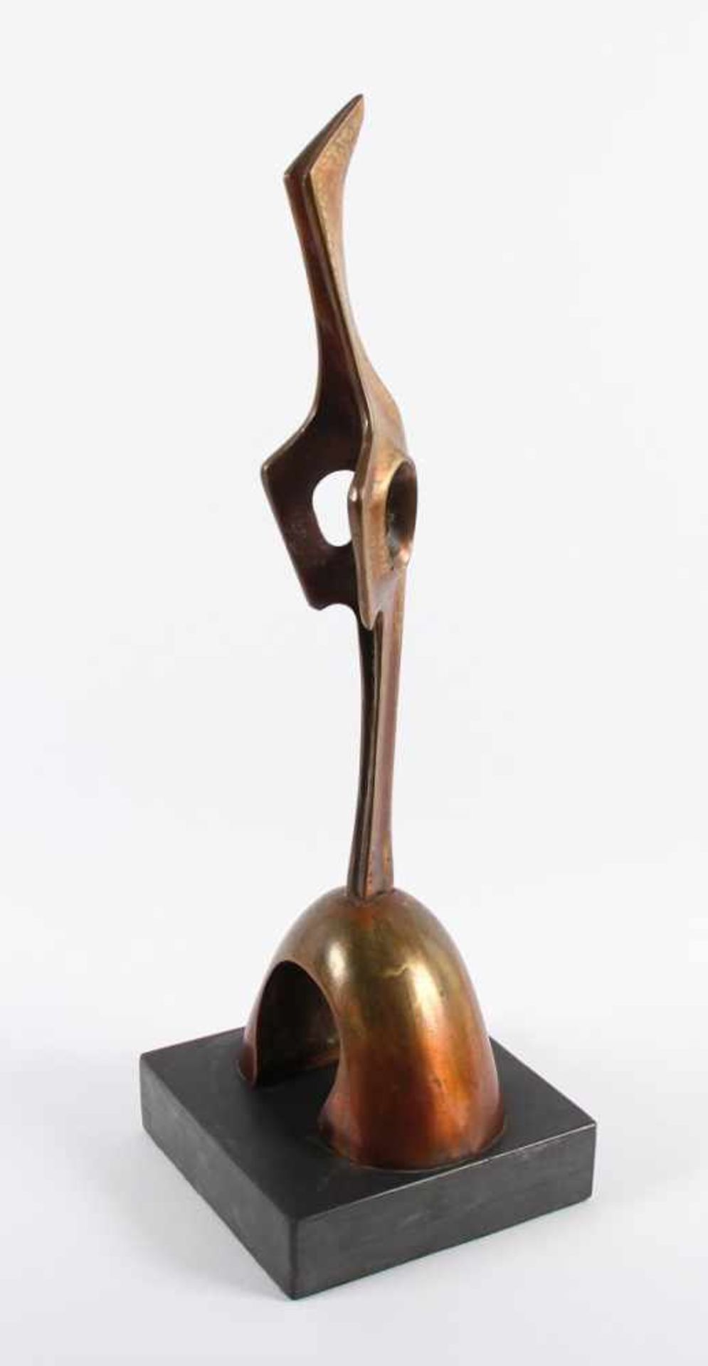 MODERNER BILDHAUER, "Abstrakte Form", Bronze, H 42,5, monogrammiert FM, M.20.Jh. - Image 4 of 4