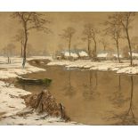 WIRTH, Willy Franz (1903-1965), "Niederrheinische Winterlandschaft", Öl/Lwd., 66 x 80,5, unten links