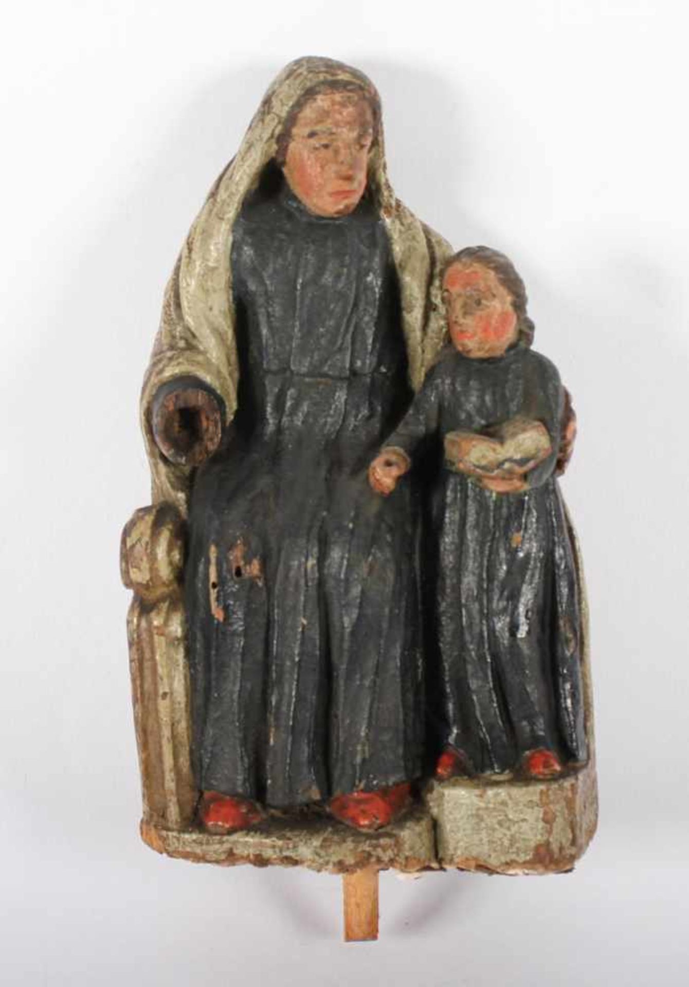 DEUTSCHER BILDFSCHNITZER, (tätig in Arnsberg um 1790-1800), "Anna mit Maria", Holz, in kleinem - Image 5 of 7