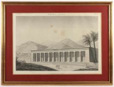 THEBEN, "Thèbes. Qournah", Kupferstich, ca. 38 x 54, gestochen von Schröder, aus Description de l'