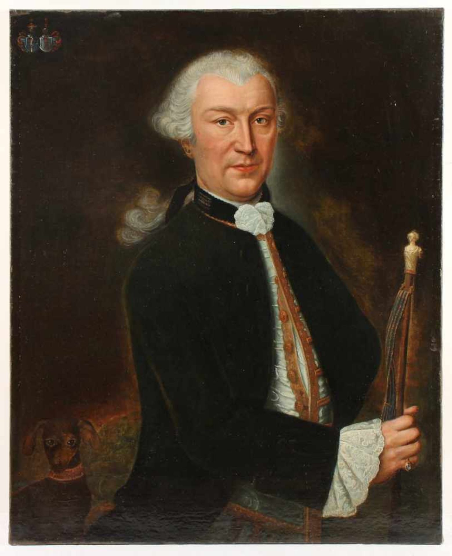 BLANCKART, Sandro (Portraitmaler des 18.Jh.), "Bildnis des Lambert von Gall (1721-1790, wohl - Image 3 of 5