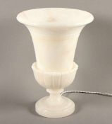 ART DECO-LAMPE, Alabaster, einflammig, H 40, FRANKREICH, um 1920