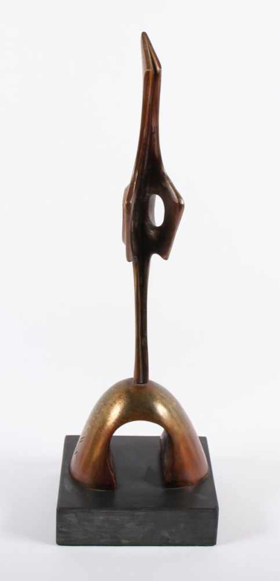 MODERNER BILDHAUER, "Abstrakte Form", Bronze, H 42,5, monogrammiert FM, M.20.Jh. - Image 3 of 4