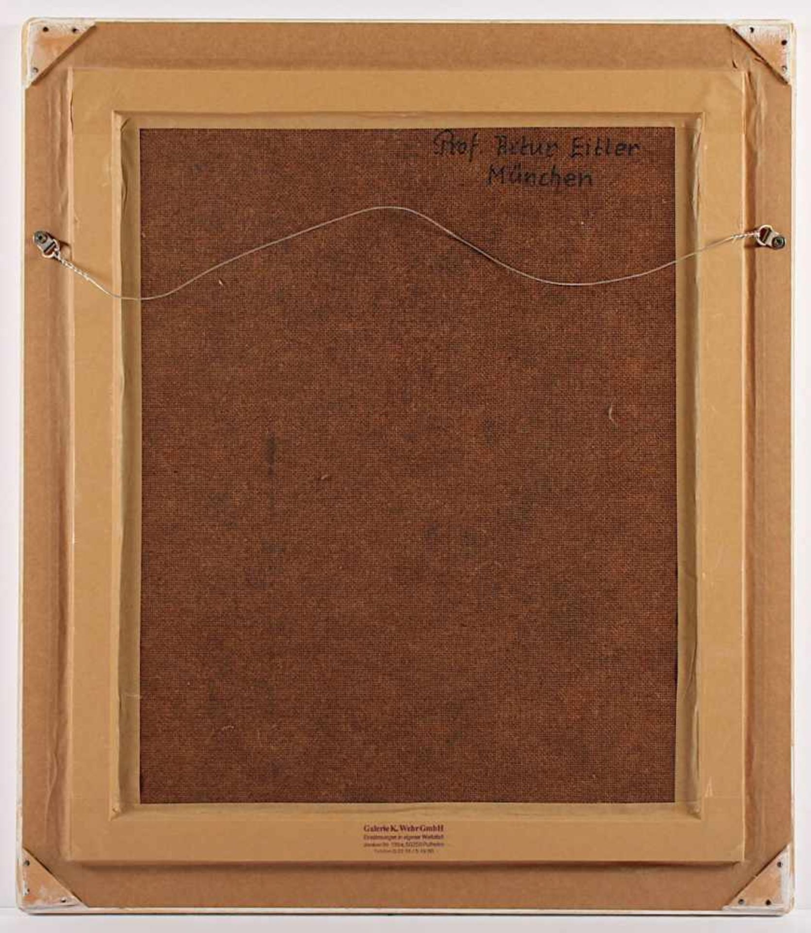 EITLER, Artur (1914-2014), "Blumenstilleben", Öl/Hartfaser, 50 x 42, unten links signiert, R. - Image 2 of 2