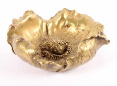 DEBON, Fréderic J., "Schale", Bronze, vergoldet, Dm 17, außen signiert und Gießermarke Susse Frs/