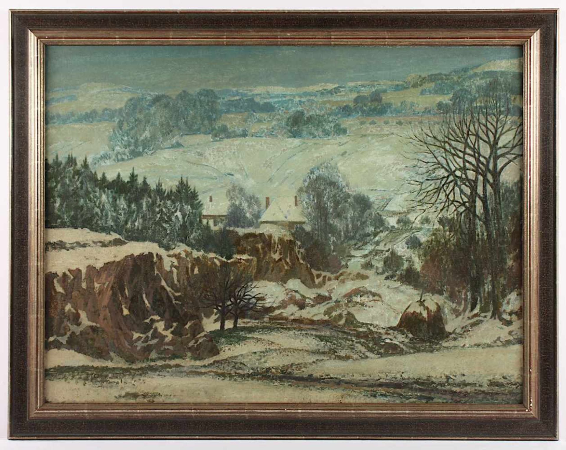 CLARENBACH, Max (1880-1952), "Landschaft mit Steinbruch", Öl/Lwd., 60 x 80, unten links signiert, - Bild 2 aus 5