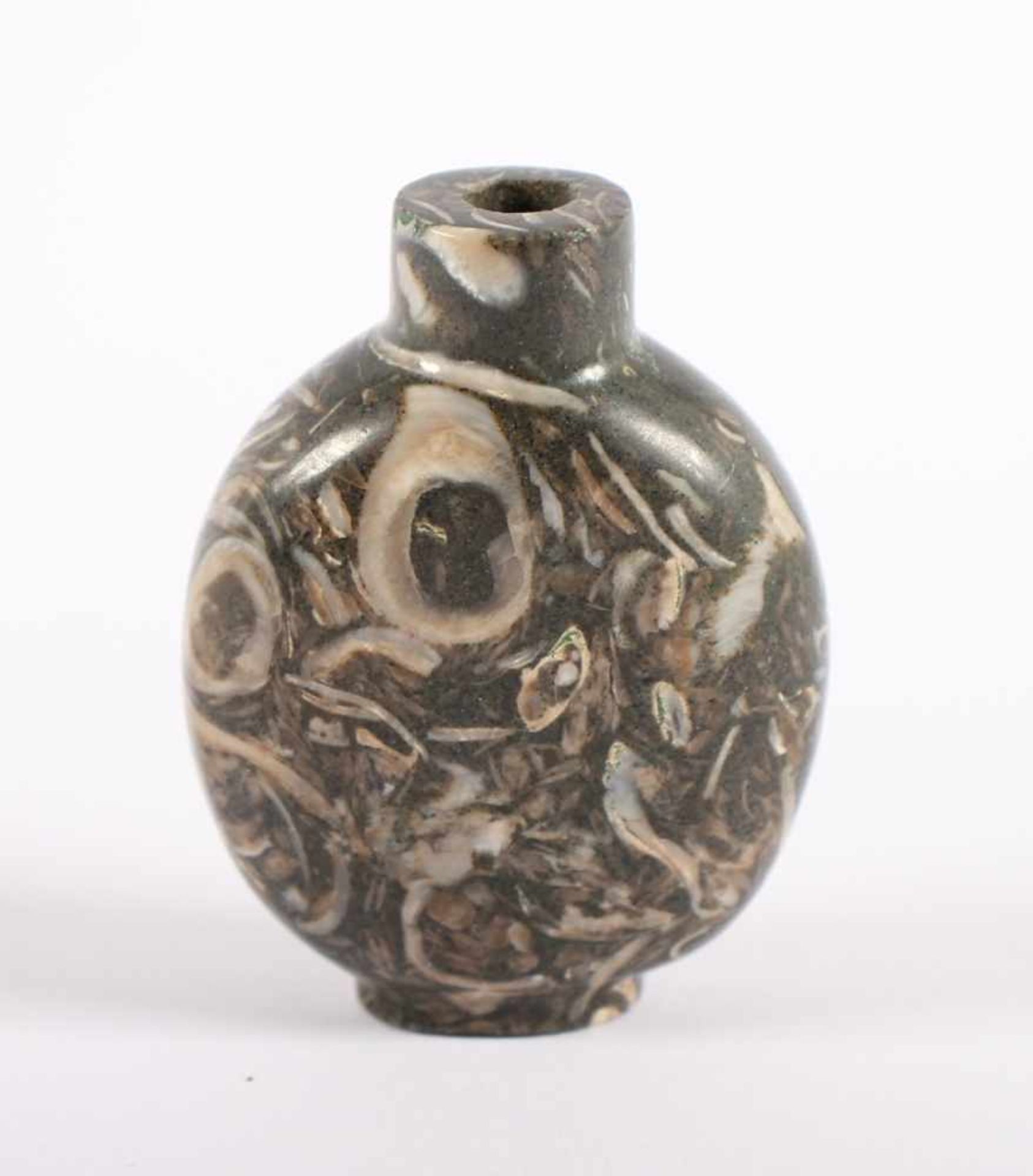 SNUFF BOTTLE, Stein, H 5,5, CHINA - Image 2 of 3