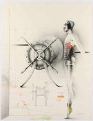 WUNDERLICH, Paul, zwei Arbeiten, "o.T.", Original-Farblithografie, 82 x 62, nummeriert 52/100,