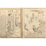 HOLZSCHNITTBUCH, Kitao SHIGEMASA (1739-1820), Ehon, 1 Bd., guter Zustand