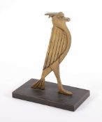 WUNDERLICH, Paul, "Horus-Falke", Bronze, H 12,5, seitlich signiert bez 10.
