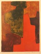 POLIAKOFF, Serge, "Composition orange et verte", Original-Farblithografie, 61 x 45,5, nummeriert