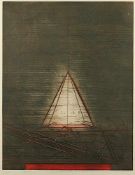 DAHMEN, Karl Fred, "Semiotische Komposition", Original-Farbradierung, 74 x 57, betitelt,