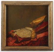 SOHN-RETHEL, Otto (1877-1949), zugeschrieben, "Papst Leo XIII. auf dem Totenbett", Öl/Holz, 30 x