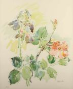 KOKOSCHKA, Oskar, "Schwertlilien mit Rosen", Original-Farblithografie, ca. 55 x 46, nummeriert