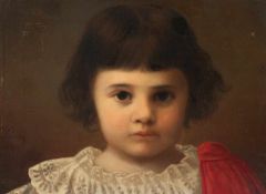 PROSSY (Frankreich E.19.Jh.), "Portrait eines Mädchens", Öl/Lwd., 27 x 35,5, auf Hartfaser