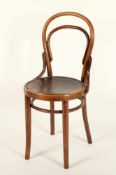 STUHL, Bugholz, H 88, originales Herstelleretikett, THONET, um 1910