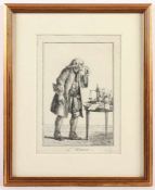 GOEZ, Franz Josef von, nach, "L'usurier", Original-Radierung, 20,5 x 13,5, um 1785, R.