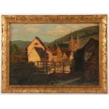BOLGIANO, Ludwig (1866-1948), "Blick auf Amorbach", Öl/Lwd., 32 x 46, auf Karton aufgezogen, unten